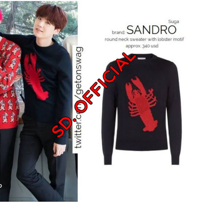 Sweater Basic BTS SUGA LOBSTER