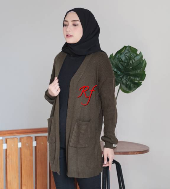 Shofie long kardigan premium / kardigan rajut nyaman