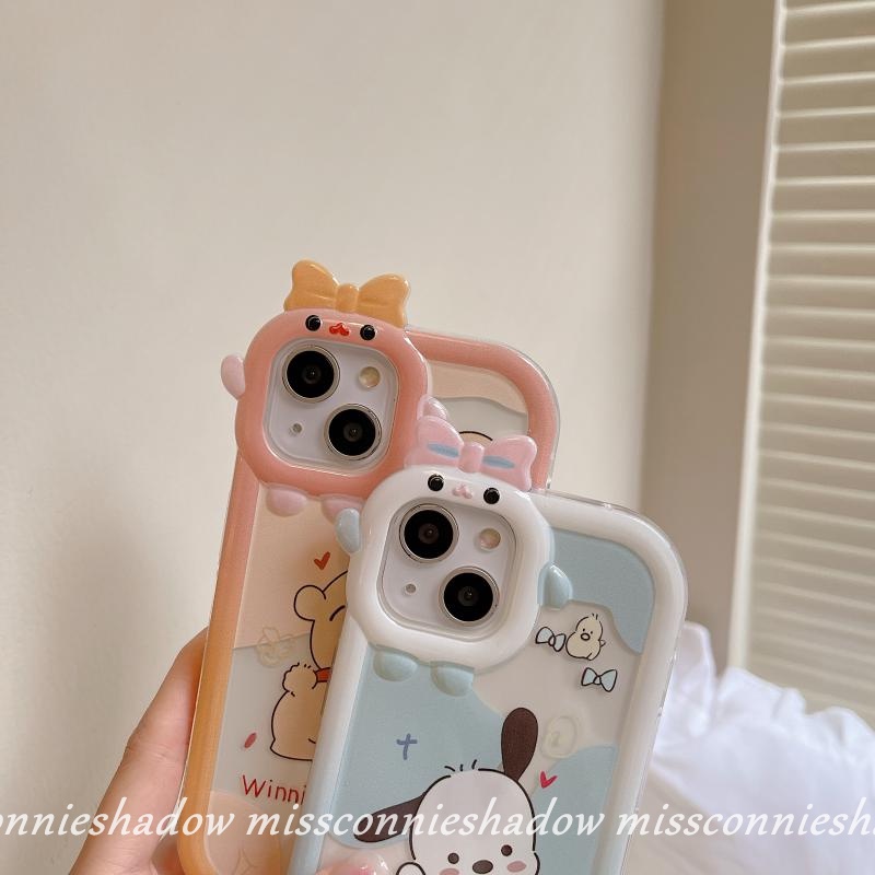 Soft Case Desain Kartun Pochacco Winnie the Pooh 3D Untuk IPhone 11 6 6S 7 8 Plus XR 14 Plus 13 12 14 Pro MAX X XS MAX SE 2020