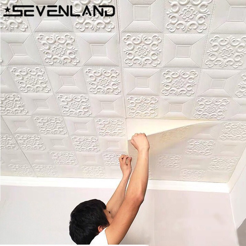 WALLPAPER DINDING BATIK FOAM BRICK/ Wallpaper 3D Foam Stiker Size 70cm x 70cm