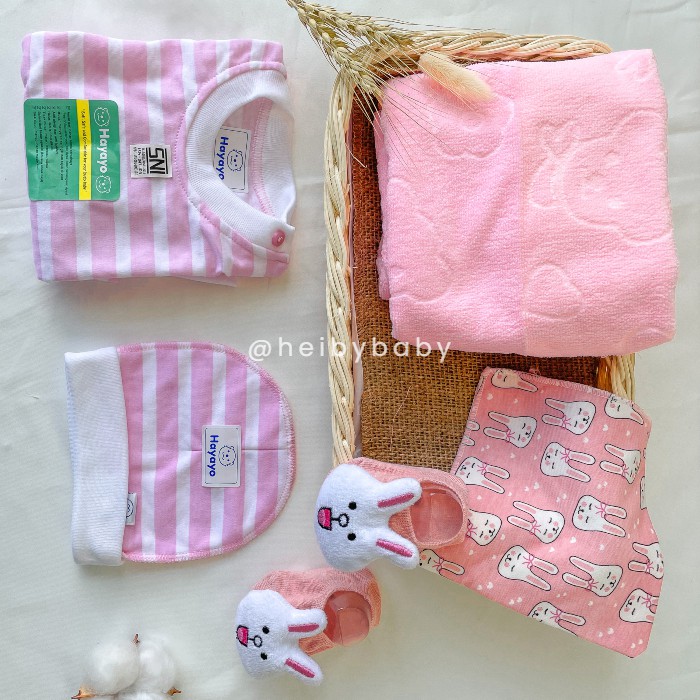 Baby Rattan Hampers / Baby Gift / Kado Bayi / Kado Lahiran (Pink)