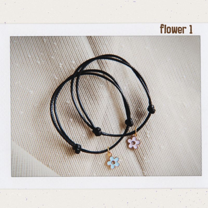 Gelang Daisy Flower Warna Warni Tali Waterproof Bisa Couple