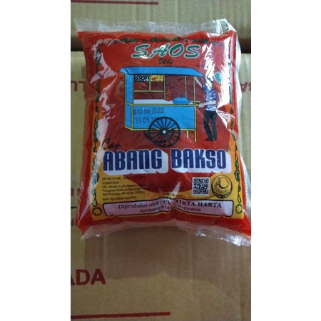 

Saos ubi cap Abang Bakso refil 620ml. Bersih, higienis, serifikasi BPOM