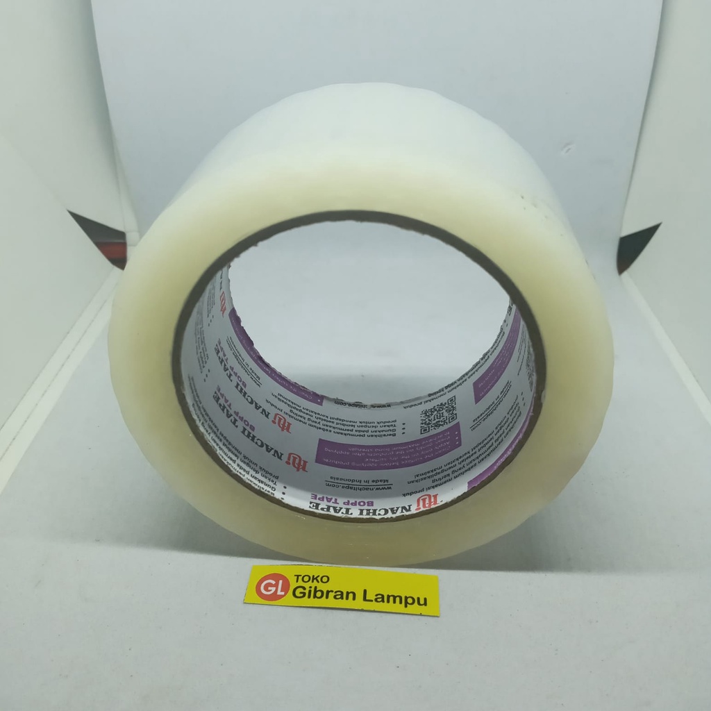 

Lakban OPP Nachi Tape 2 Inch - Solasi Packing Bening Transparan Coklat 48mm - Isolasi Roll 100 Yard