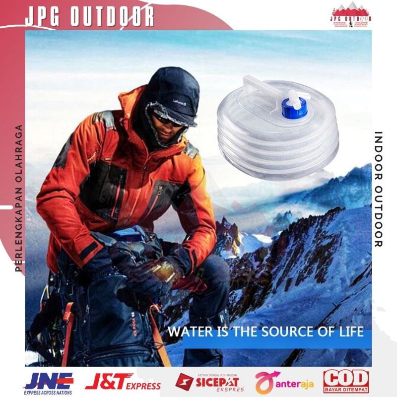 Kantong Air Jerigen Lipat Portable Camping Water Storage 5 15 Liter