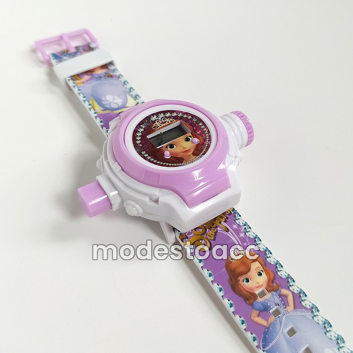 Jam Tangan Anak Karakter Sofia 24 Slide Laser Proyektor