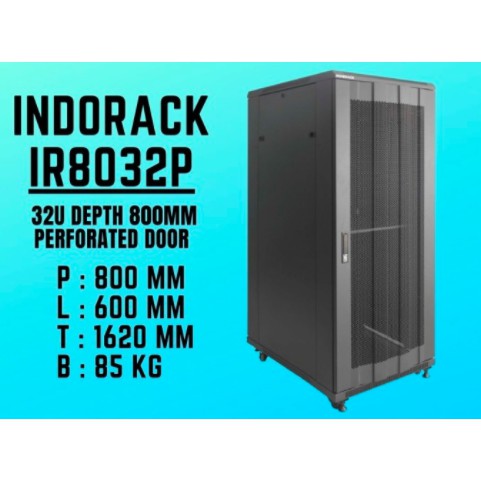 INDORACK CLOSE RACK 32U DEPTH 800MM PERFORATED DOOR - IR8032P