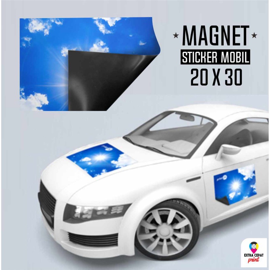 

Magnet Stiker Mobil A4 20 cm x 30 cm Tebal 0.5 mm Custom size