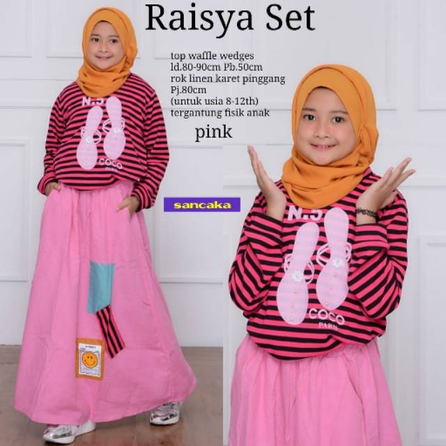 Raisyaset by sancaka //setelan rok anak//ori realpict