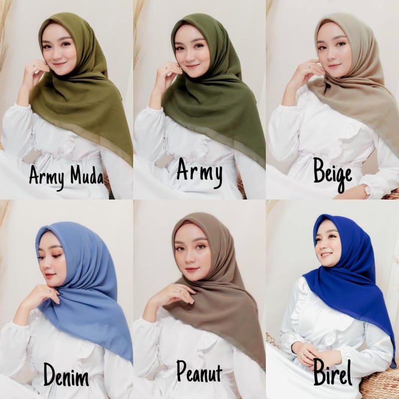 Segiempat Bella Squer|| Hijab segiempat bella squer 110x110