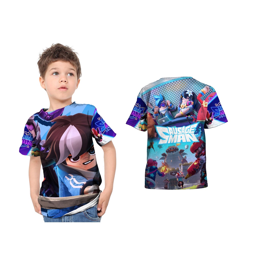 Baju Kaos Anak Sausage Man Art2 Full Print Printing Premium