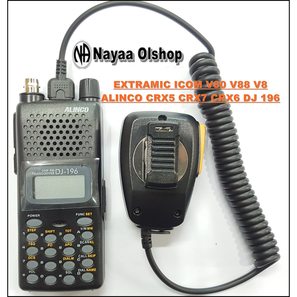 EXTRAMIC HT ICOM V80 V88 V86 V85 U80L EXTRA MIC ALINCO CRX5 CRX7 DJ196