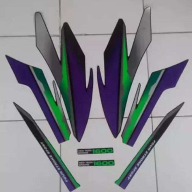 Stiker Striping Lis Les Honda GL Pro Neo Tech 1997 Hijau
