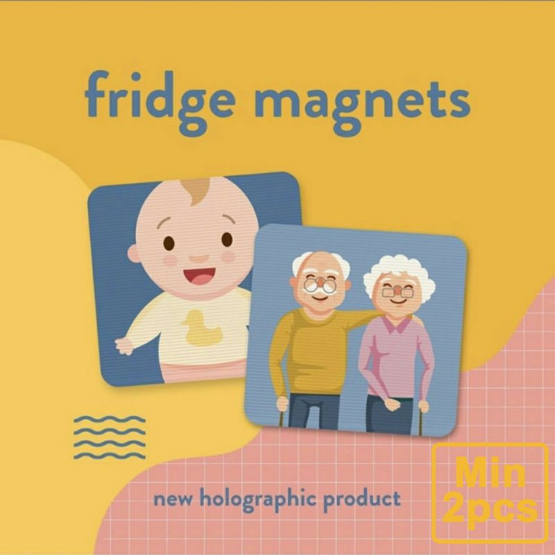 

The HoloGrail Fridge Magnet / Kulkas/ Hiasan/ Souvenir/ Custom/ Hologram/ Hadiah/ 3D 5x5 cm