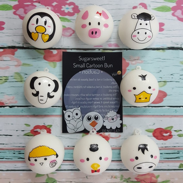 PRODUK UNIK DAN LUCU Squishy  Licensed  Small  Cartoon Bun by 