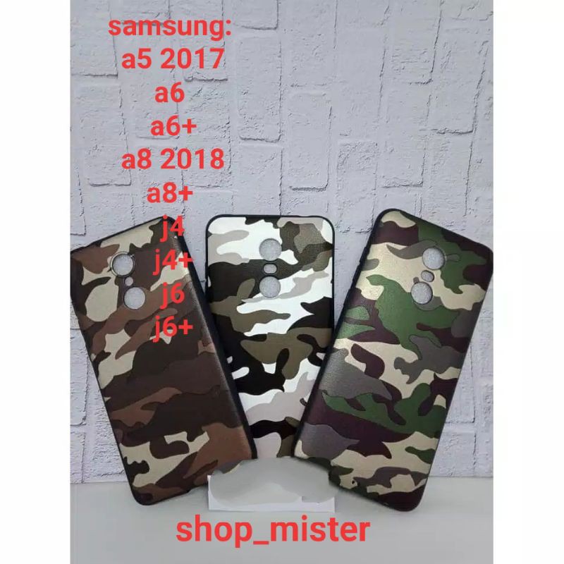 CASE SOFTCASE ARMY SAMSUNG A5 2017 A6 A6+ A8 2018 A8+ J4 J4+ J6 J6+
