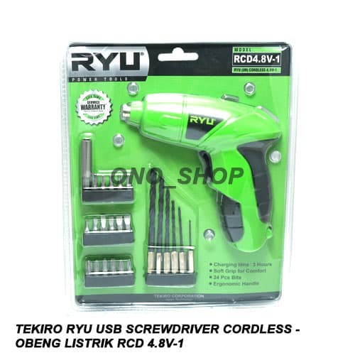 Obeng Listrik RCD 4.8V-1 - Tekiro Ryu USB Screwdriver Cordless