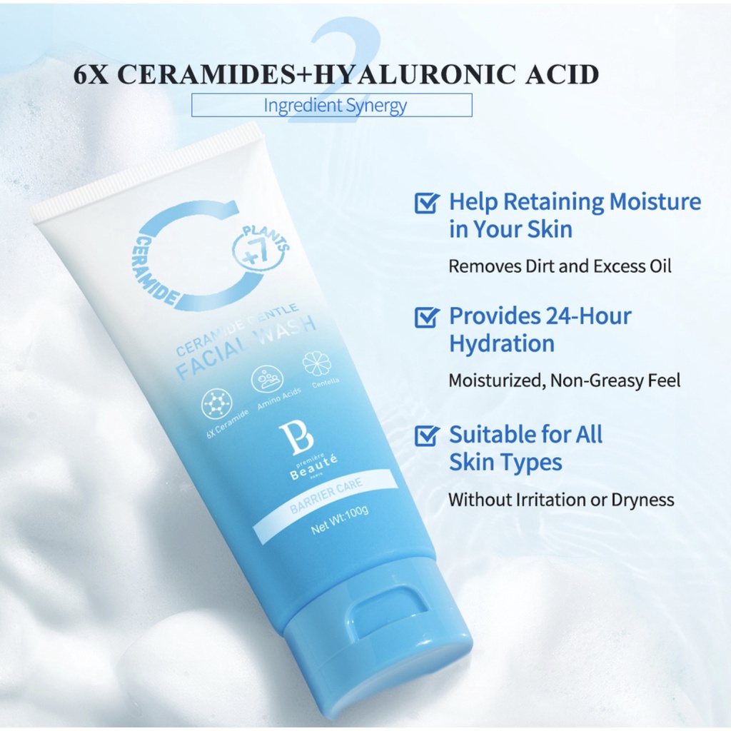 Premiere Beaute Barrier Repair Skincare All kit Package 6x Ceramide Series Package GENTLEAMINO ACID Hyaluronic Acid