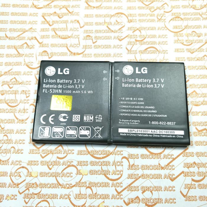 Baterai Battery Batre Original LG Optimus 3D 2x P990 P950 P920 FL-53HN