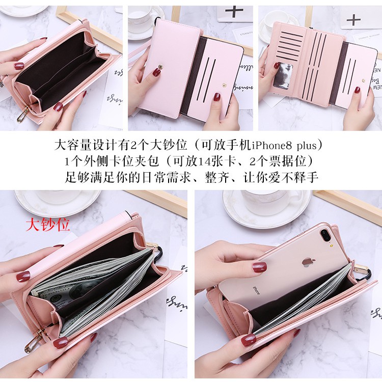 DOMPET PANJANG IMPORT KULIT TALI PINK ALGIE WA034P3 ABG FASHION BATAM PREMIUM MURAH KOREA WANITA ORI