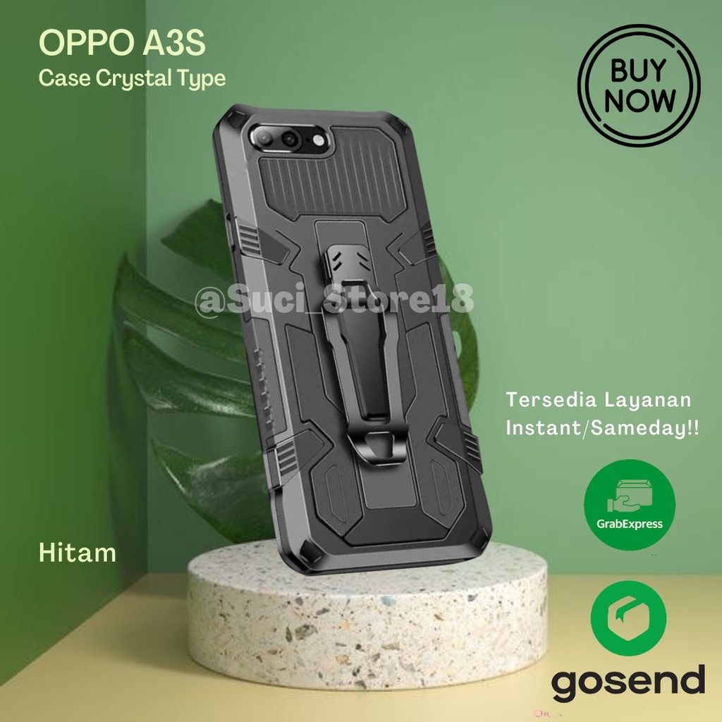 Hard Case Robot I Crystal Oppo A3S Kickstand Standing Robot