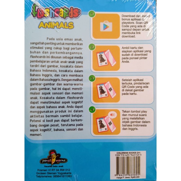 Kartu Balita Flash cards Animal/Kartu Edukasi anak Mengenal binatang