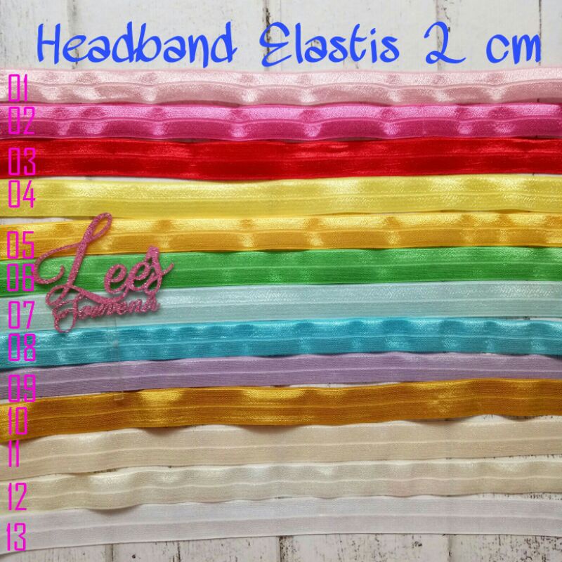 Headband Elastis 2 Cm / Foe Glossy