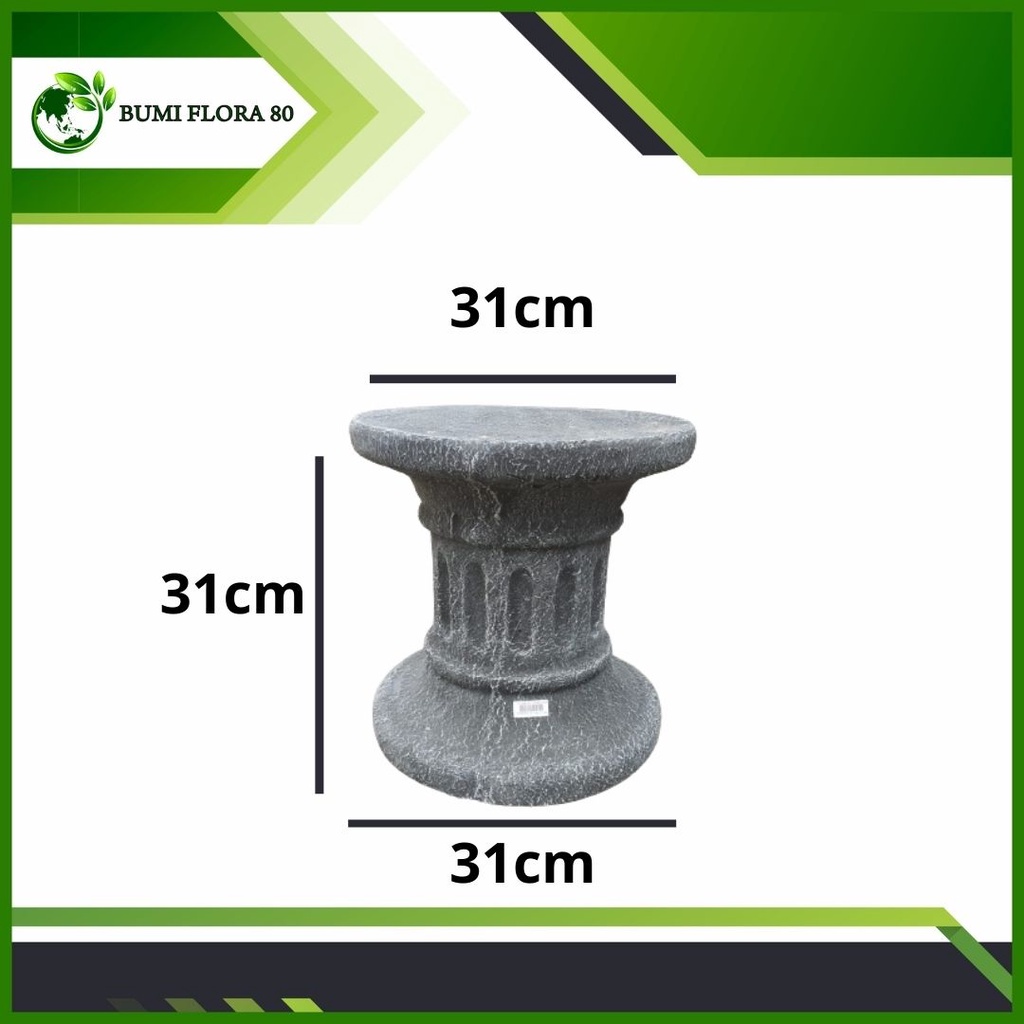pilar 30 cm kotak & bulat/dudukan pot semen/pilar pot semen