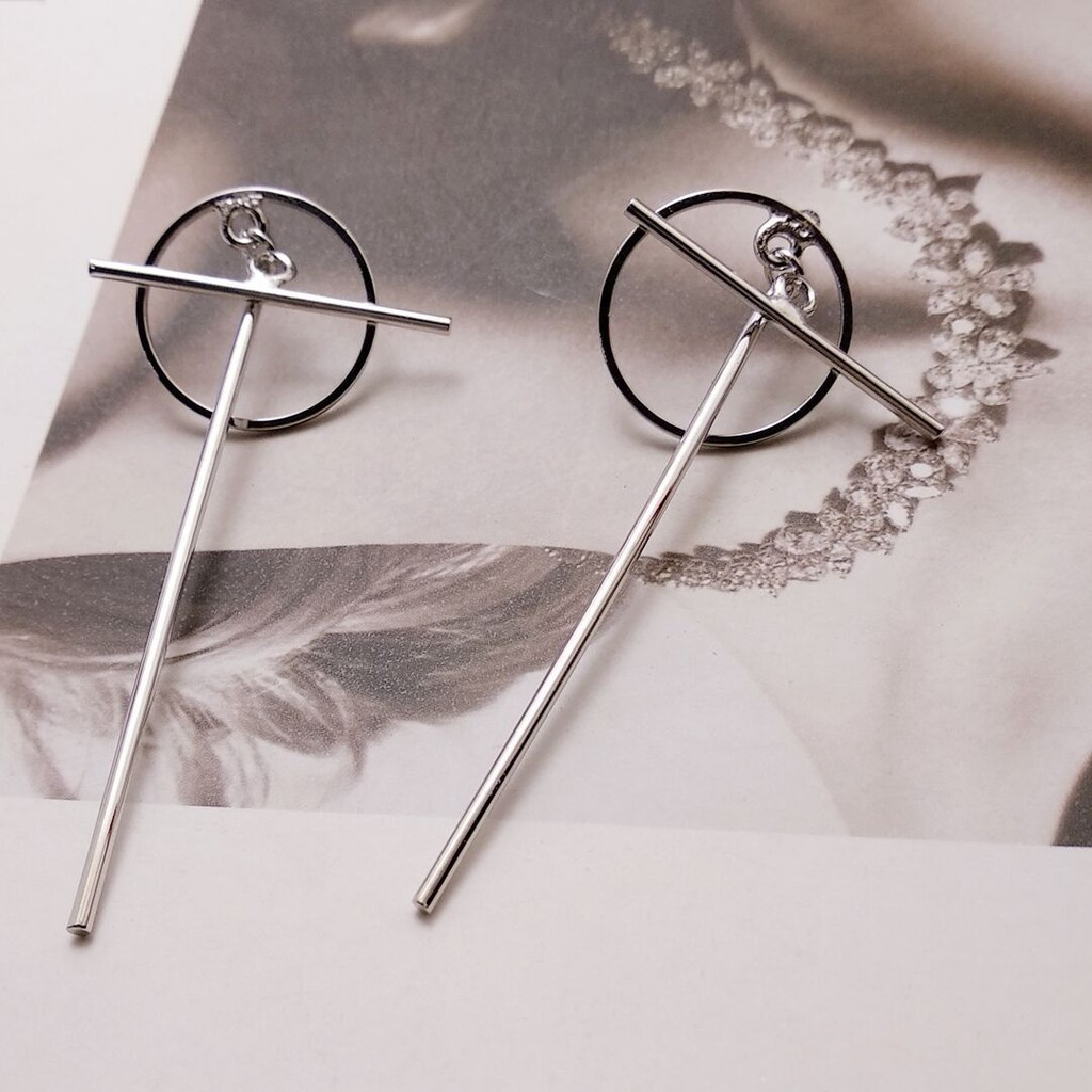 [Bayar Di Tempat]KPOP NCT127 1Pc Anting Tusuk Gaya Taeyong Bahan Metal Warna Silver