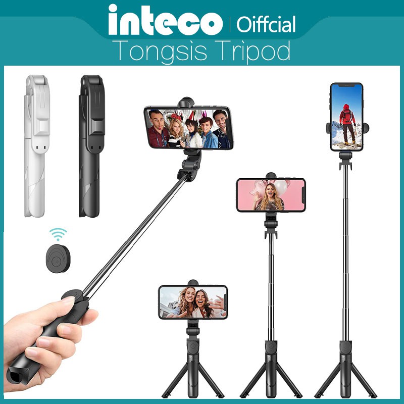 Bluetooth Selfie Stick Portabel/ Tongsis/ Tripod With Remote Control for Smartphone XT02