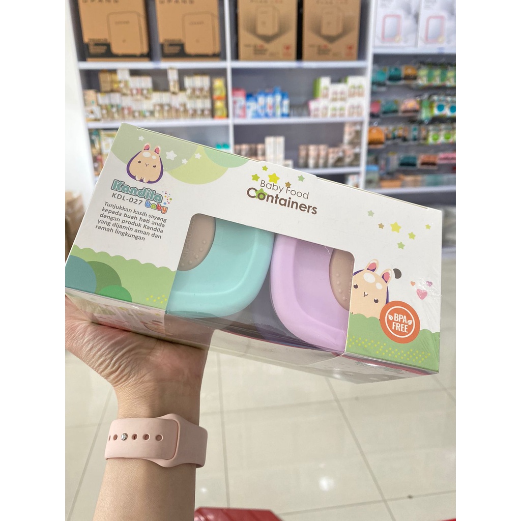 Kandila Baby Food Container - KDL027 / BW003-1 - Storage MPasi + penutup BPA FREE 120ml - Mangkok Tempat Makan Bayi