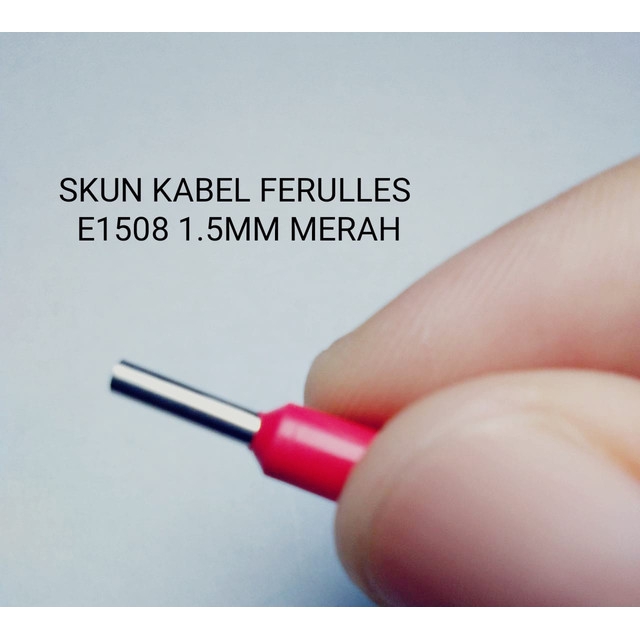 [DEV-9126] SKUN KABEL FERULLES WARNA E1508 1.5MM MERAH