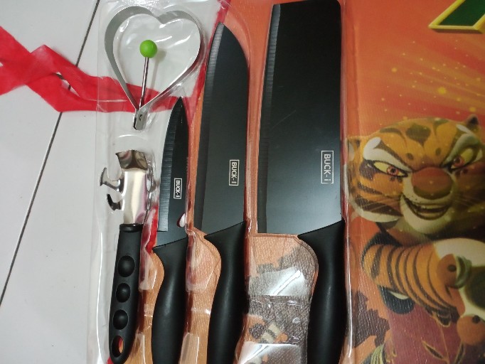 Set Pisau Dapur Isi Pisau Set 5 Pcs Memotong Daging/ Memotong Sayuran/pisau Buah/mengupas T-vs