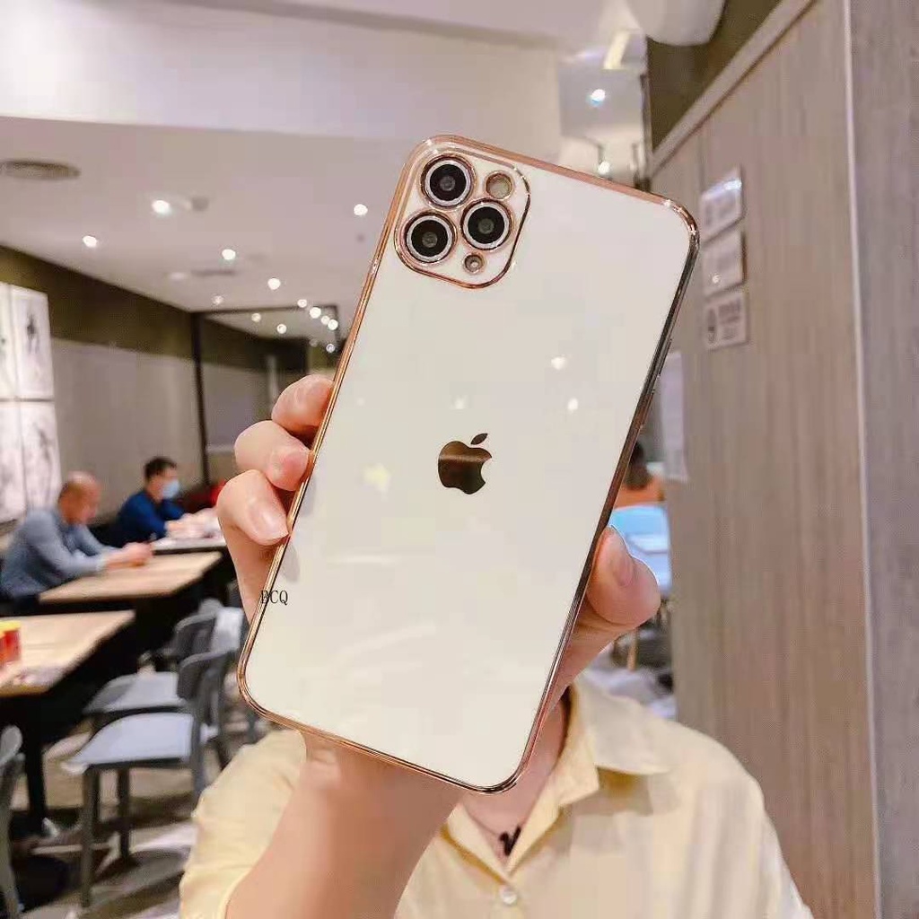 Casing Soft Case Electroplating Rose Gold Untuk Iphone 12 / 12pro / 12promax / 11 Pro Max / 6plus / 7 / 8 / 6 / 6s / 7plus / 8plus