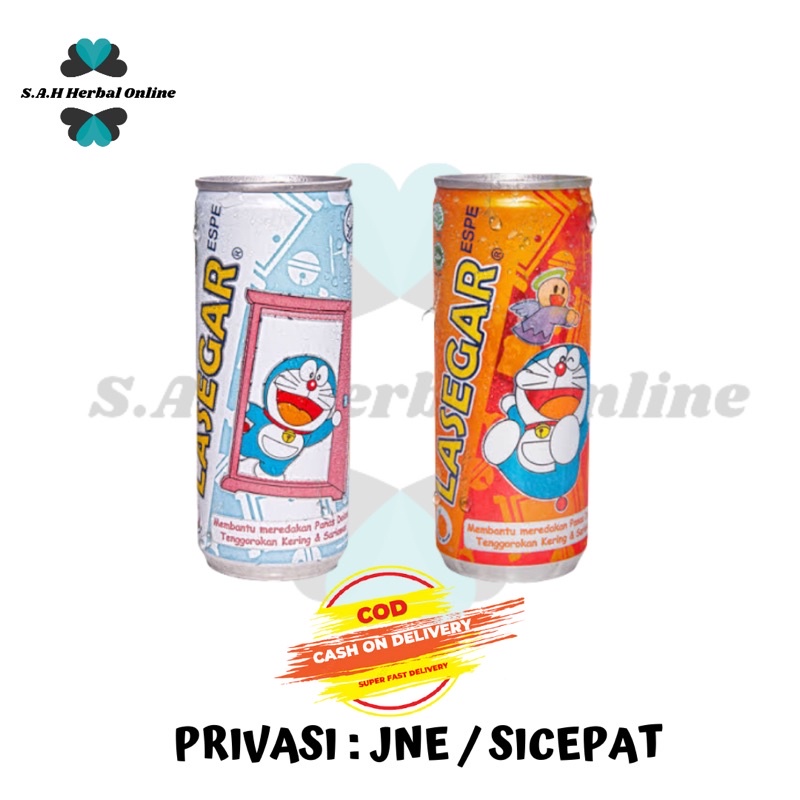 Lasegar Doraemon Botol Kaleng Rasa Leci dan Jeruk