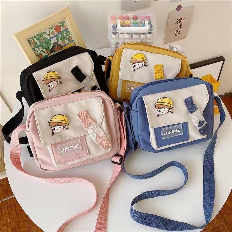 (WTAS-03) TAS GIRL LUNSME / WAIST BAG GIRL / TAS PINGGANG KANVAS / TAS SELEMPANG GIRL / TAS FASHION / TAS IMPORT / GIRL BAG