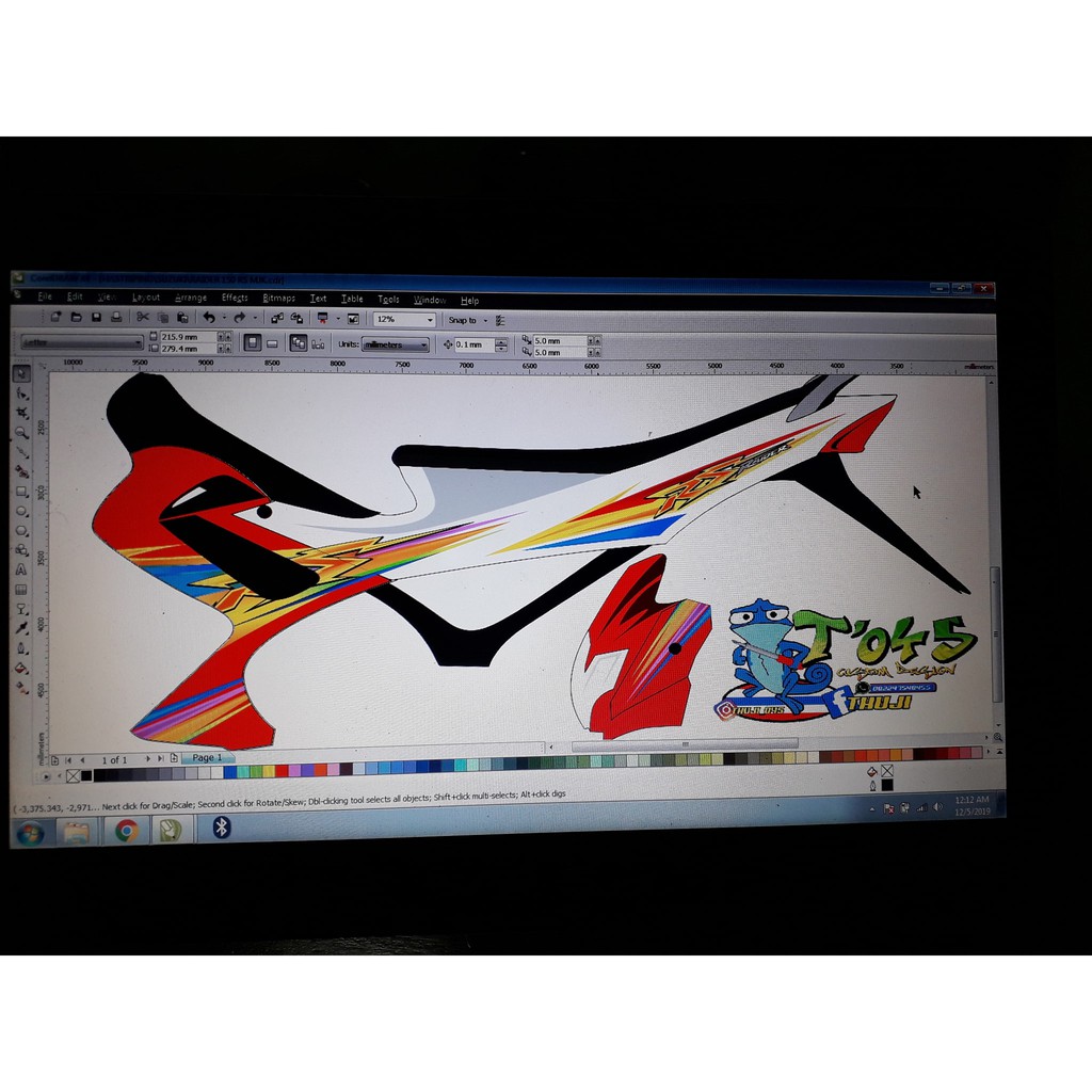 Striping satria barong fu raider 150  custom uv transparan 01