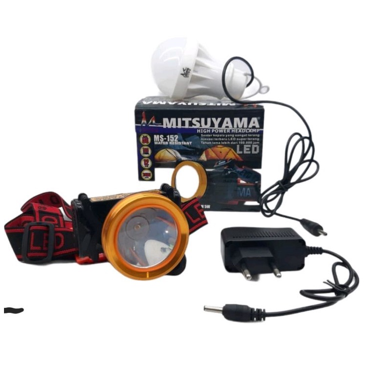 Senter Kepala Mitsuyama MS -152 Cahaya kuning/30Watt/Bonus Lampu