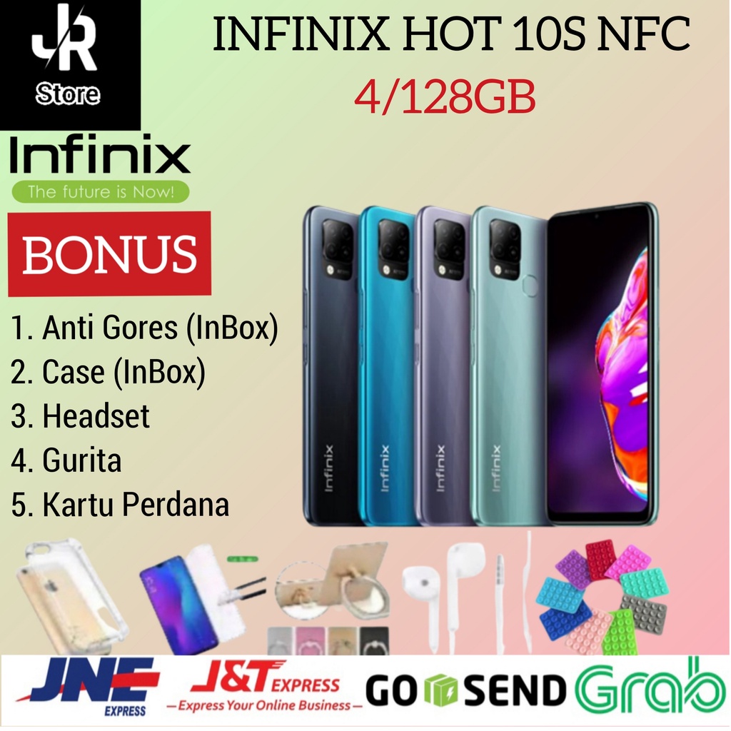 INFINIX HOT 10S NFC RAM 4GB 128GB GARANSI RESMI INFINIX INDONESIA