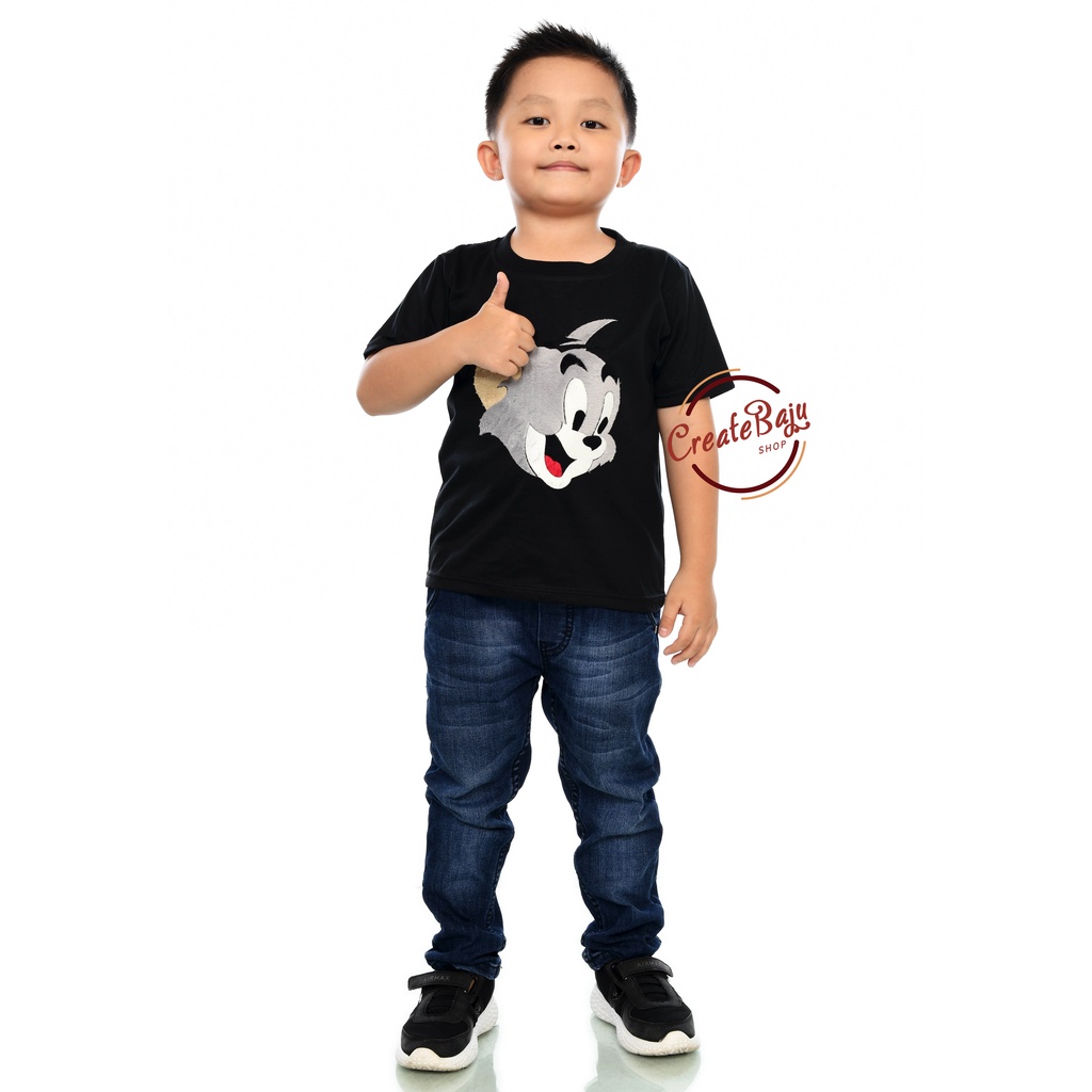 KAOS ANAK LAKI 1-7 TAHUN TOM JERRY BAJU ANAK LAKI MURAH BAHAN KATUN