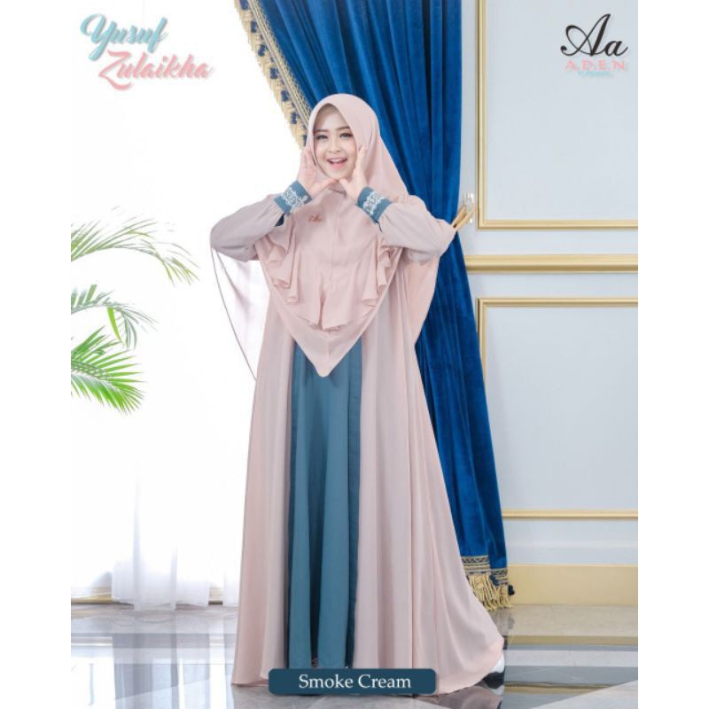 zulaikha aden gamis set khimar size L