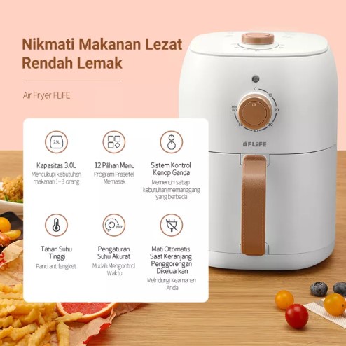 FLIFE Air fryer 3L Penggoreng tanpa minyak