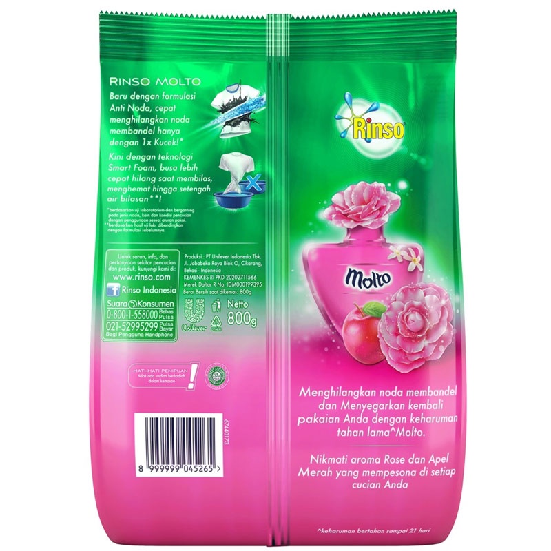 Rinso Anti Noda Rose Fresh 770gr