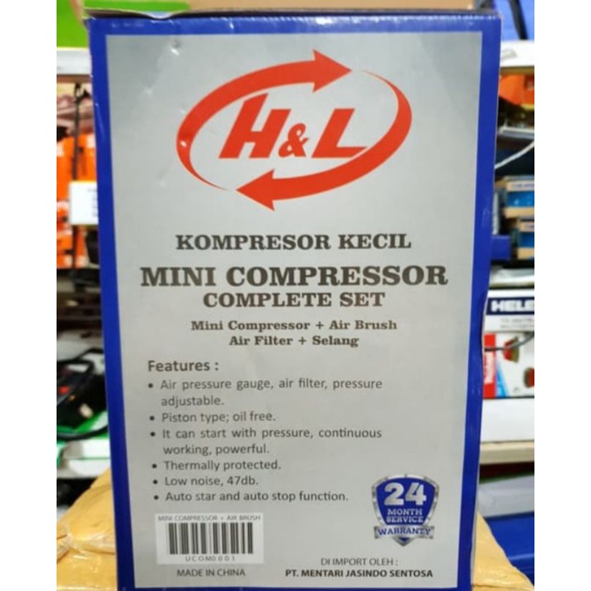 Kompresor Mini Compressor Complete Set With Air Brush H&amp;L