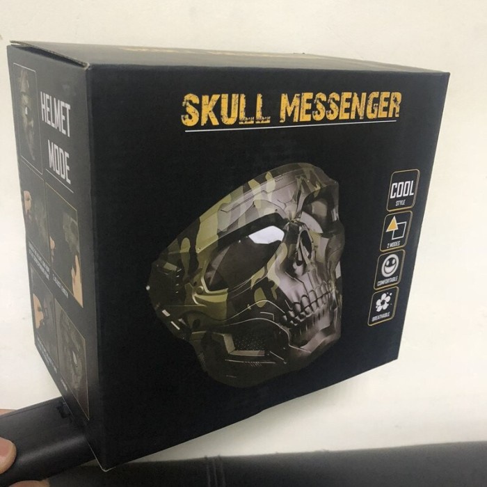 TACTICAL MESSENGER MASK MASKER SKULL TENGKORAK AIRSOFT SKELETON