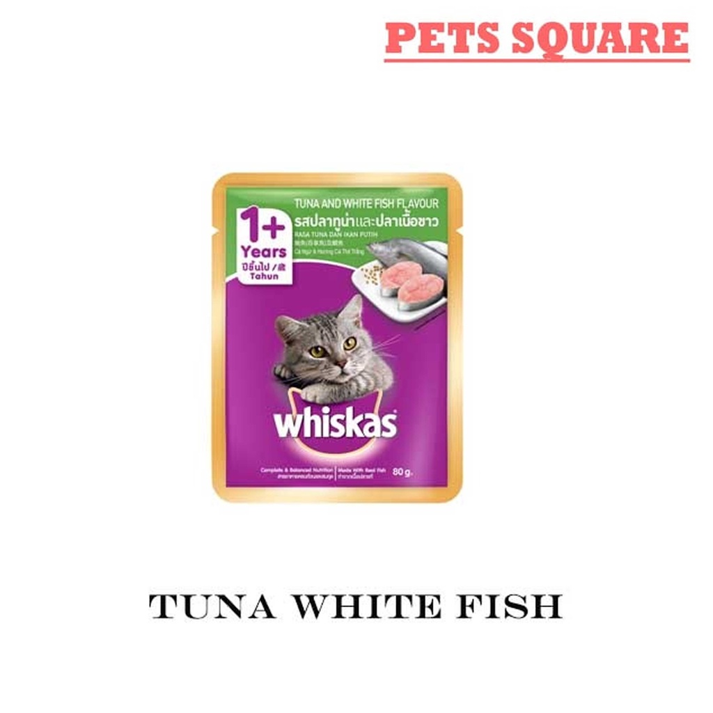 WHISKAS POUCH TUNA &amp; WHITE FISH