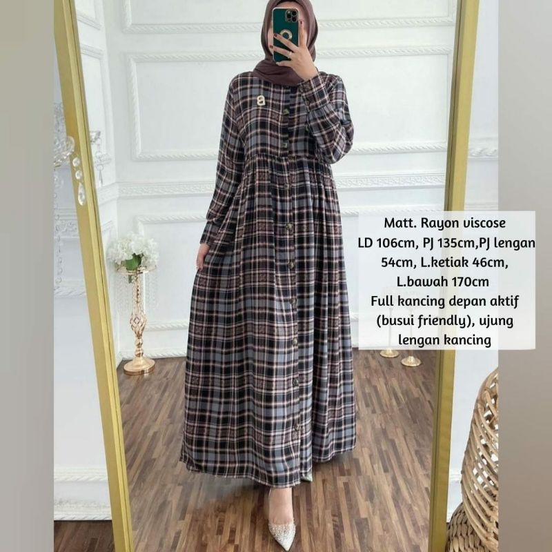 ASTRID MAXI DRESS RAYON ARMOR PREMIUM-Soraya dress hitam