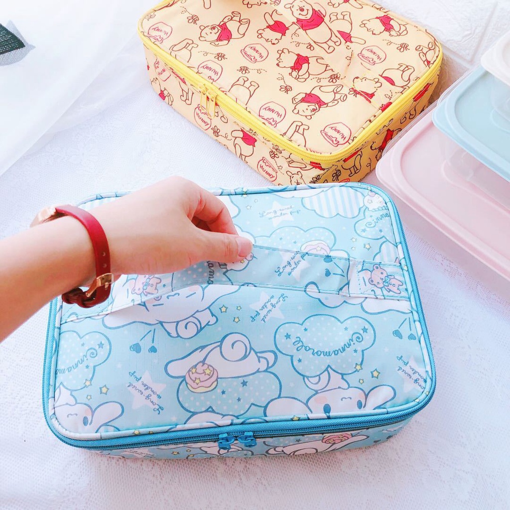 Tas bekal hello kitty sanrio lunch bag TB06 melody snoopy aluminium foil