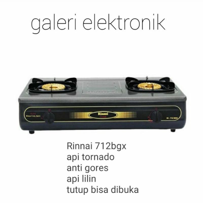 Kompor gas rinnai tornado anti gores 712bgx