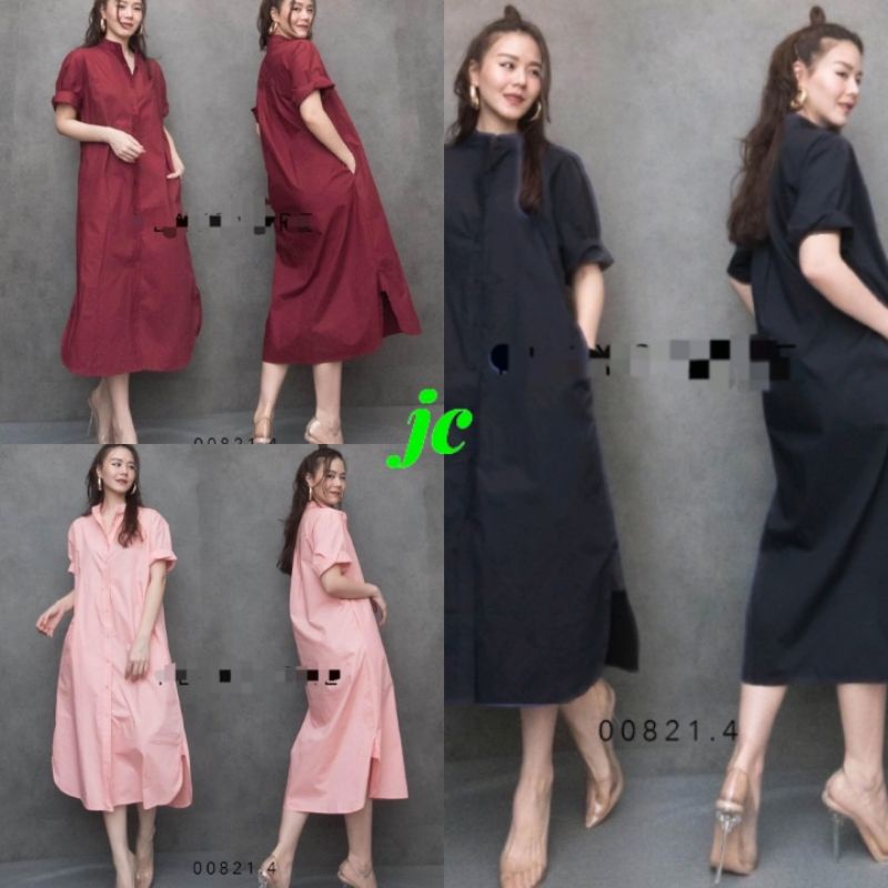 JCLL - LONG DRESS ELVA / Dress Simple Wanita modern / Dress Model Terbaru